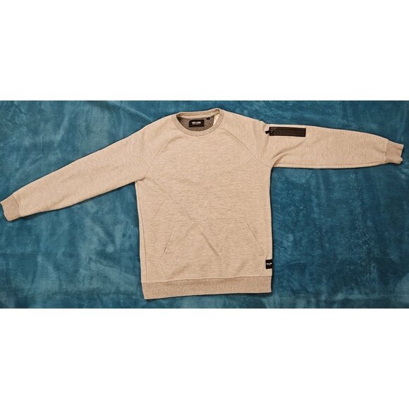 Only & Sons Sweater Men's Small Gray Crew Neck Long Sleeve Pullover Kangaroo - Picture 2 of 11